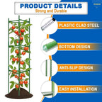 Plants Trellis Support with Plastic Coated Steel Anti-Slip for Climbing Vines, Flowers and Vegetables