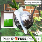 Rooting Balls Pack of 5 with Pot Mix Combo