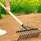 Heavy - Duty Nine Tine Garden Hoe